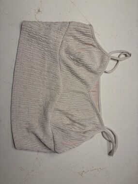 SHEIN Light Beige Textured Crop Top